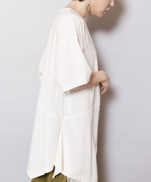 【セール】イレギュラーヘムTシャツ（Tシャツ/カットソー）｜OSMOSIS（オズモーシス）