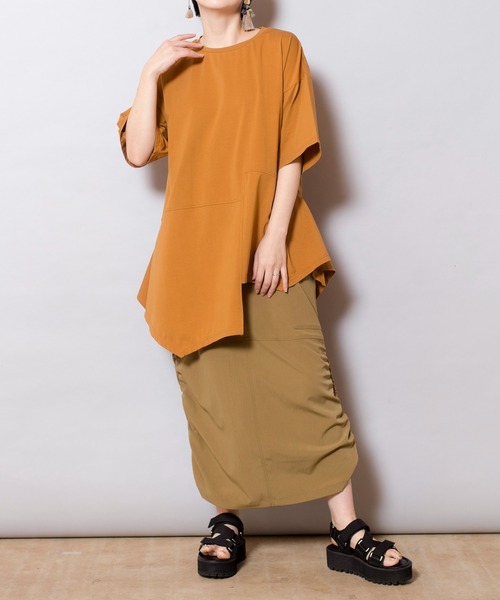 【セール】イレギュラーヘムTシャツ（Tシャツ/カットソー）｜OSMOSIS（オズモーシス）