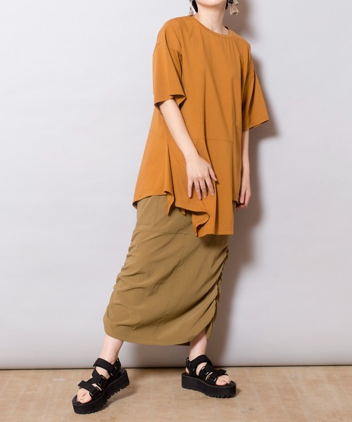 【セール】イレギュラーヘムTシャツ（Tシャツ/カットソー）｜OSMOSIS（オズモーシス）