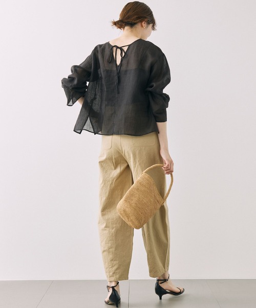 BABYLONE（バビロン）の「コットンリネンライトツイルパンツ（その他パンツ・レディース・オフホワイト/ベージュ・36inch/38inch）」の18枚目の写真