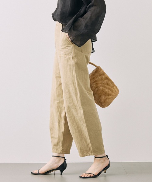 BABYLONE（バビロン）の「コットンリネンライトツイルパンツ（その他パンツ・レディース・オフホワイト/ベージュ・36inch/38inch）」の22枚目の写真