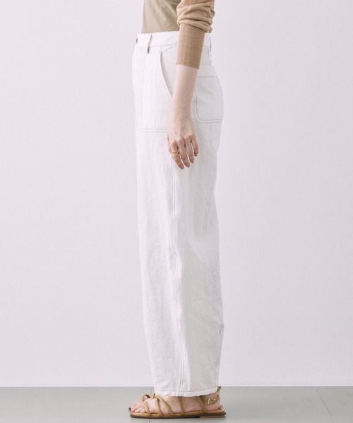 BABYLONE（バビロン）の「コットンリネンライトツイルパンツ（その他パンツ・レディース・オフホワイト/ベージュ・36inch/38inch）」の10枚目の写真