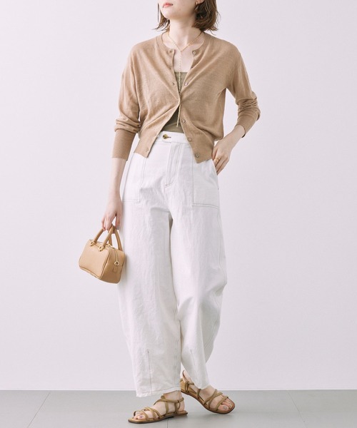 BABYLONE（バビロン）の「コットンリネンライトツイルパンツ（その他パンツ・レディース・オフホワイト/ベージュ・36inch/38inch）」の14枚目の写真