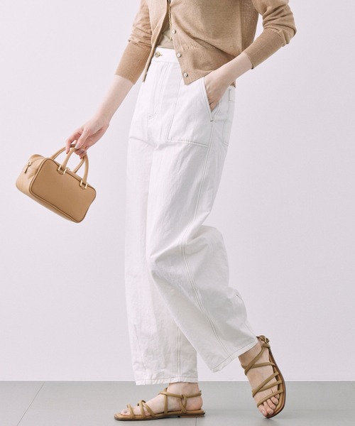 BABYLONE（バビロン）の「コットンリネンライトツイルパンツ（その他パンツ・レディース・オフホワイト/ベージュ・36inch/38inch）」の16枚目の写真