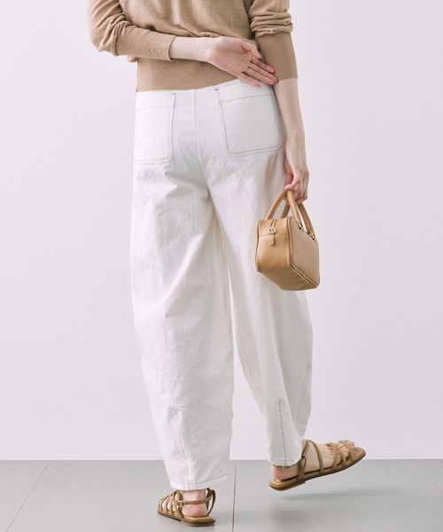 BABYLONE（バビロン）の「コットンリネンライトツイルパンツ（その他パンツ・レディース・オフホワイト/ベージュ・36inch/38inch）」の15枚目の写真