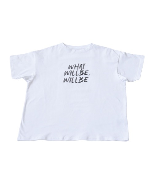 antiqua 新品・未使用・タグ付き ロゴ付きTシャツ☆白・Psize セール】ロゴTシャツ（Tシャツ/カットソー）｜antiqua