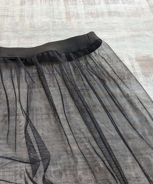 Dalfwin(ダールフィン)の「韓国ファッション ティアードチュールロングスカート(スカート・レディース・ブラック/アイボリー・FREE)」の15枚目の写真