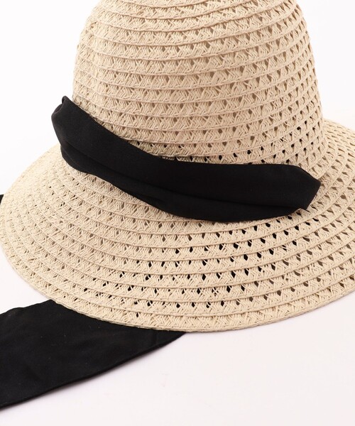 NOLLEY’S Sophi（ノーリーズソフィ）の「スカシブレードダウンハット（ハット・レディース・ブラック/ベージュ・FREE）」の6枚目の写真