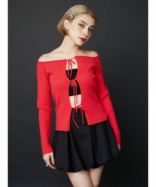 EVRIS（エヴリス）の「バルーンミニスカート（スカート・レディース・グレー/ブラック・MEDIUM/SMALL）」の6枚目の写真