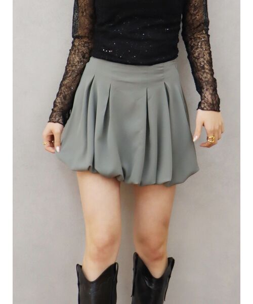 EVRIS（エヴリス）の「バルーンミニスカート（スカート・レディース・グレー/ブラック・MEDIUM/SMALL）」の10枚目の写真