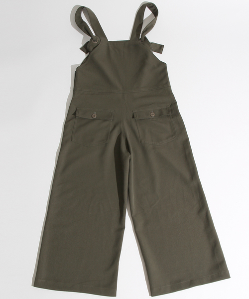 WEGO（ウィゴー）の「WEGO/ワイドオールインワン（つなぎ/オールインワン・レディース・ブラック/カーキ・FREE）」の3枚目の写真