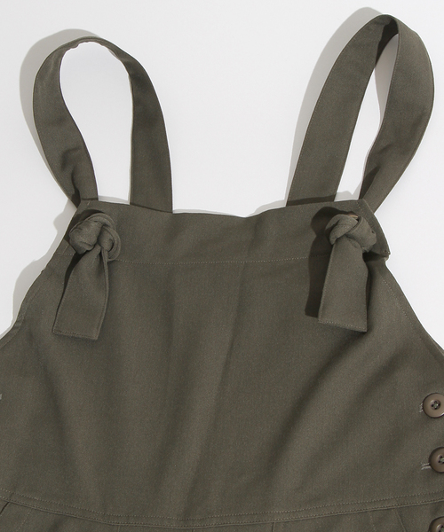 WEGO（ウィゴー）の「WEGO/ワイドオールインワン（つなぎ/オールインワン・レディース・ブラック/カーキ・FREE）」の4枚目の写真