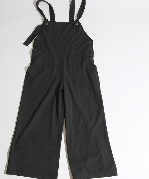 WEGO（ウィゴー）の「WEGO/ワイドオールインワン（つなぎ/オールインワン・レディース・ブラック/カーキ・FREE）」の8枚目の写真