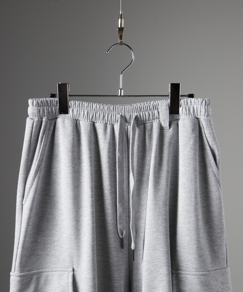 CIASENSE（シアセンス）の「ドローコードワイドスウェットカーゴパンツ/Drawcord wide sweat cargo pants（スウェットパンツ・メンズ・グレー/ブラック・S/L/M）」の21枚目の写真