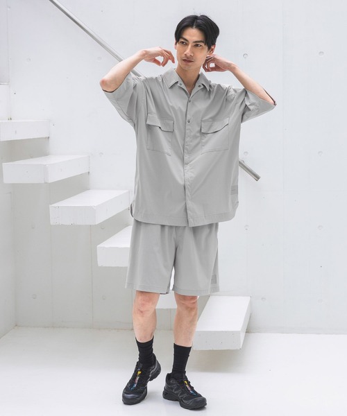 HEREIAM(ヘレイアム)の「【HEREIAM MEN】撥水/ストレッチタスランシャツ(シャツ/ブラウス・メンズ・ブラック/ライトグレー・MEDIUM/LARGE)」の9枚目の写真