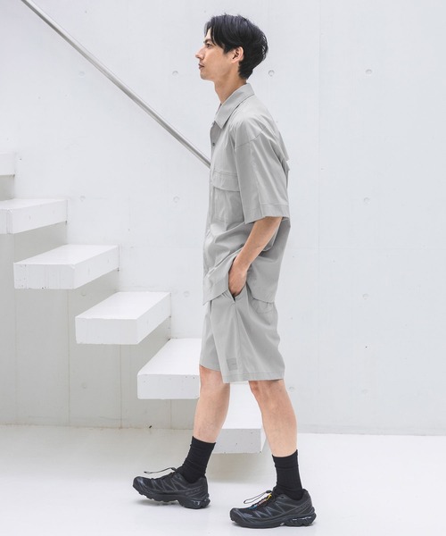 HEREIAM(ヘレイアム)の「【HEREIAM MEN】撥水/ストレッチタスランシャツ(シャツ/ブラウス・メンズ・ブラック/ライトグレー・MEDIUM/LARGE)」の11枚目の写真