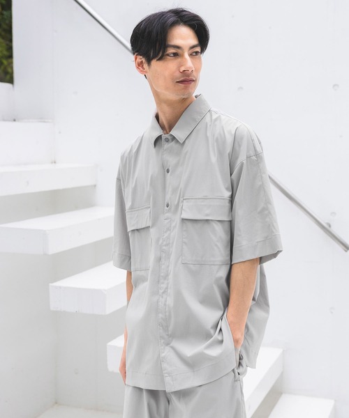 HEREIAM(ヘレイアム)の「【HEREIAM MEN】撥水/ストレッチタスランシャツ(シャツ/ブラウス・メンズ・ブラック/ライトグレー・MEDIUM/LARGE)」の13枚目の写真