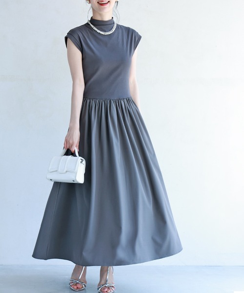 cawaii(カワイイ)の「考えなくていい! 一軍ワンピ(ワンピース・レディース・グレー/ブラック/ネイビー・FREE/M/L/XL)」の1枚目の写真