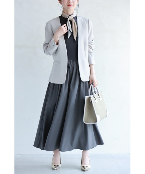 cawaii(カワイイ)の「考えなくていい! 一軍ワンピ(ワンピース・レディース・グレー/ブラック/ネイビー・FREE/M/L/XL)」の6枚目の写真