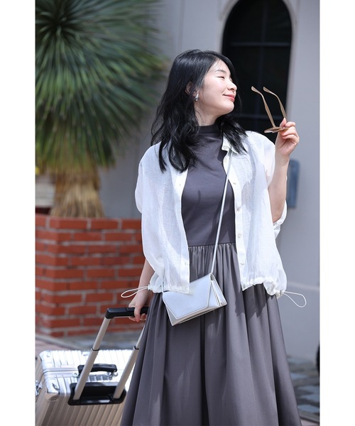 cawaii(カワイイ)の「5秒で決まる服選びワンピース(ワンピース・レディース・グレー/ブラック/ネイビー・FREE/M/L/XL)」の5枚目の写真