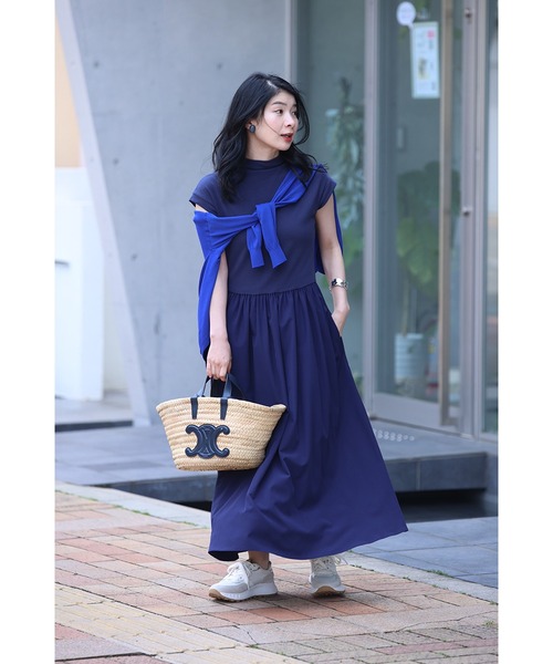 cawaii（カワイイ）の「5秒で決まる服選びワンピース（ワンピース・レディース・グレー/ブラック/ネイビー・FREE/S～Ｍ/L～LL/3L～4L）」の6枚目の写真