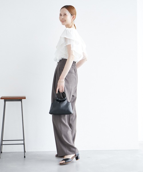 ROPE' PICNIC(ロペピクニック)の「新色追加/チュールフリルトップス(Tシャツ/カットソー・レディース・ブラック/ブルー系その他5/ホワイト/ライトグレー/ピンク系その他2/サックスブルー・38)」の22枚目の写真