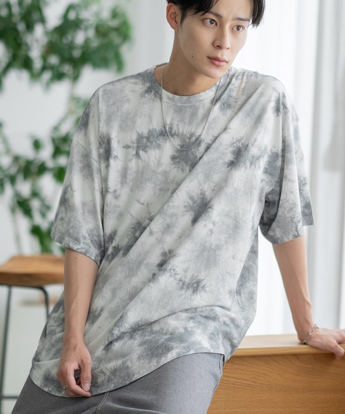 improves（インプローブス）の「タイダイ オーバーサイズ 半袖Tシャツ（Tシャツ/カットソー・メンズ・グレー/ネイビー/パープル/ブラック・MEDIUM/X-LARGE/LARGE）」の2枚目の写真
