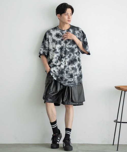 improves（インプローブス）の「タイダイ オーバーサイズ 半袖Tシャツ（Tシャツ/カットソー・メンズ・グレー/ネイビー/パープル/ブラック・MEDIUM/X-LARGE/LARGE）」の16枚目の写真