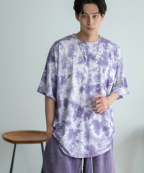 improves（インプローブス）の「タイダイ オーバーサイズ 半袖Tシャツ（Tシャツ/カットソー・メンズ・グレー/ネイビー/パープル/ブラック・MEDIUM/X-LARGE/LARGE）」の12枚目の写真