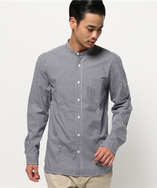 OUTLET（アウトレット）の「【CIAOPANIC TYPY】ブロードバンドカラーシャツ（シャツ/ブラウス・メンズ・ブルー/ベージュ/ネイビー/サンドベージュ・MEDIUM/LARGE）」の4枚目の写真