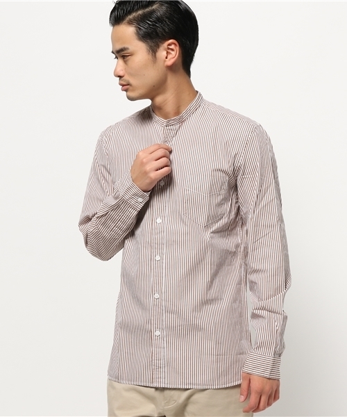 OUTLET（アウトレット）の「【CIAOPANIC TYPY】ブロードバンドカラーシャツ（シャツ/ブラウス・メンズ・ブルー/ベージュ/ネイビー/サンドベージュ・MEDIUM/LARGE）」の2枚目の写真