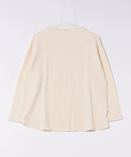 Plantation(プランテーション)の「ストレッチワッフル / プルオーバー / (O)(Tシャツ/カットソー・レディース・オフホワイト/ブラック/イエロー・02)」の1枚目の写真
