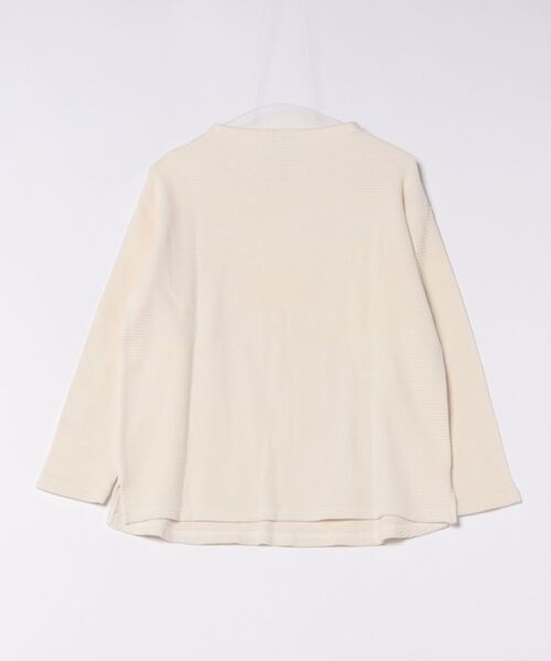 Plantation(プランテーション)の「ストレッチワッフル / プルオーバー / (O)(Tシャツ/カットソー・レディース・オフホワイト/ブラック/イエロー・02)」の4枚目の写真