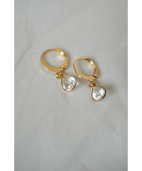 VIBGYOR(ヴィブジョー)の「【Agaro】No.231 天然石 一粒 シンプル サージカルステンレス(MA)(ピアス(両耳用)・レディース・グリーン/クリア/レッド/その他1/ブラック・FREE)」の5枚目の写真