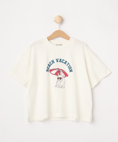 SHOO・LA・RUE(シューラルー)の「◆【110-140cm/リンク】BIGシルエット プリントTシャツ(Tシャツ/カットソー・キッズ・ベージュ系その他4/オレンジ系その他5/ブラック系6/ホワイト系その他6・11/12/13/14)」の2枚目の写真