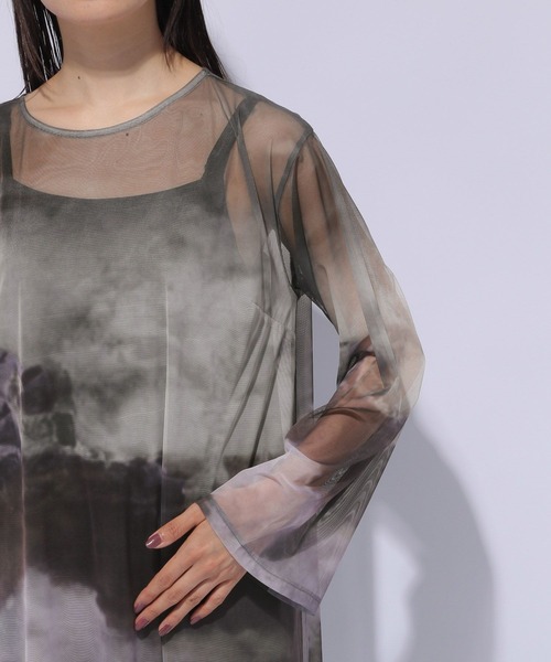 HARE（ハレ）の「ヴィンテージシアーワンピース(HARE)（ワンピース・レディース・ブラック/マルチ・FREE）」の18枚目の写真