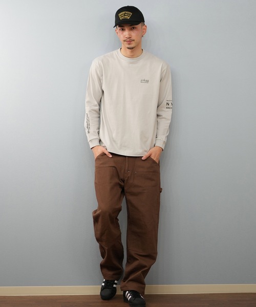 Manhattan Portage（マンハッタンポーテージ）の「Manhattan Portage/マンハッタンポーテージ ロンT LOGO MP-M580（Tシャツ/カットソー・レディース・ブラック×ホワイト/ホワイト×ブルー/ホワイト×ブラック/ライトグレー/ダークブルー・M/L/XL/S）」の16枚目の写真