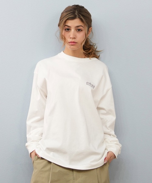 Manhattan Portage（マンハッタンポーテージ）の「Manhattan Portage/マンハッタンポーテージ ロンT LOGO MP-M580（Tシャツ/カットソー・レディース・ブラック×ホワイト/ホワイト×ブルー/ホワイト×ブラック/ライトグレー/ダークブルー・M/L/XL/S）」の8枚目の写真