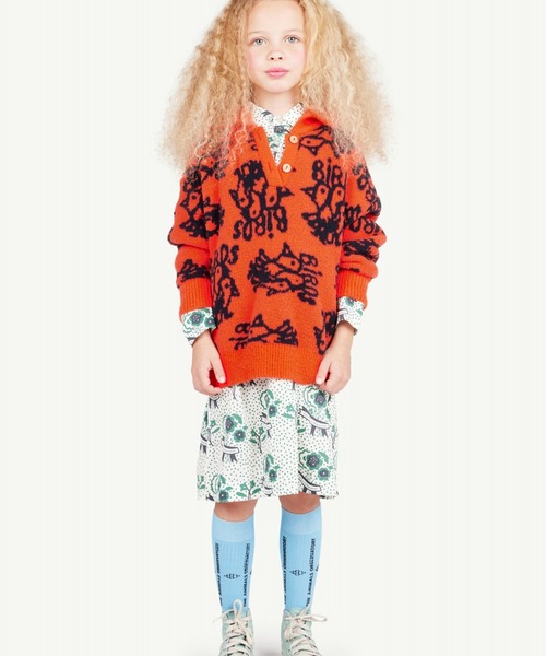 The animals observatory（ジ・アニマルズ・オブザーバトリー）の「The Animals Observatory / ロゴソックス（ソックス/靴下・キッズ・レッド/ダークブルー/イエロー/ブルー・19-21cm/17-19cm/14-16cm）」の7枚目の写真