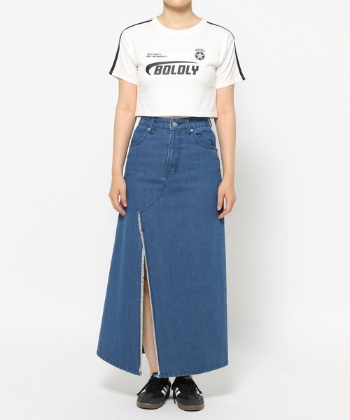 3.3 Field Trip （3.3フィールドトリップ）の「3.3 Field Trip／ラインロゴクロップT（Tシャツ/カットソー・レディース・ネイビー/ブラック/ホワイト・FREE）」の4枚目の写真