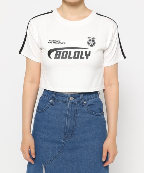 3.3 Field Trip （3.3フィールドトリップ）の「3.3 Field Trip／ラインロゴクロップT（Tシャツ/カットソー・レディース・ネイビー/ブラック/ホワイト・FREE）」の5枚目の写真