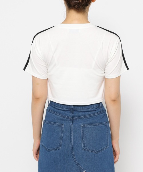 3.3 Field Trip （3.3フィールドトリップ）の「3.3 Field Trip／ラインロゴクロップT（Tシャツ/カットソー・レディース・ネイビー/ブラック/ホワイト・FREE）」の7枚目の写真