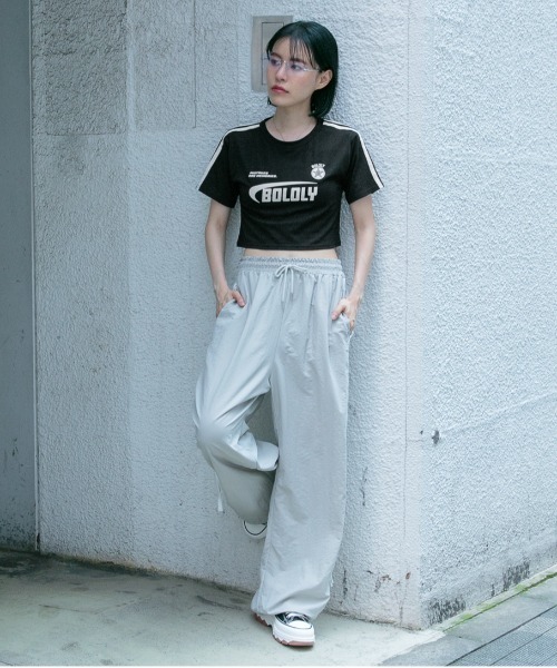 3.3 Field Trip （3.3フィールドトリップ）の「3.3 Field Trip／ラインロゴクロップT（Tシャツ/カットソー・レディース・ネイビー/ブラック/ホワイト・FREE）」の22枚目の写真