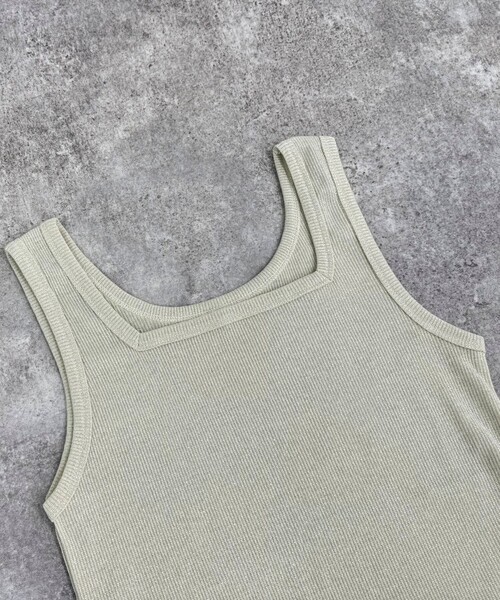 fredy emue（フレディエミュ）の「ラメテレコ/ボーダー２WAY タンクトップ（タンクトップ・レディース・アイボリー/ブラウン系その他/ブラック/ライトグレー/ブラック系その他・38）」の11枚目の写真