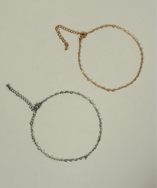 ORLEAN（オルレアン）の「金属アレルギー対応 ハートチェーンアンクレット サージカルステンレス（アンクレット・レディース・ゴールド/シルバー・フリー）」の12枚目の写真