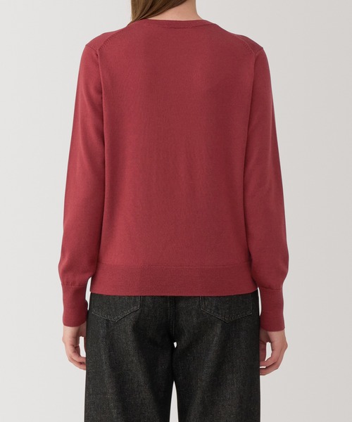 無印良品（ムジルシリョウヒン）の「婦人　洗えるウールハイゲージクルーネックセーター（ニット/セーター・レディース・グレー/ブルー/キャメル/バーガンディー/ライトグリーン・M/L/XL/S）」の13枚目の写真