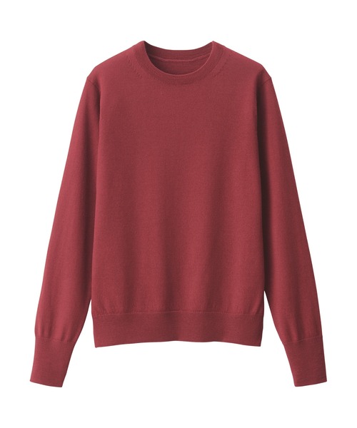 無印良品（ムジルシリョウヒン）の「婦人　洗えるウールハイゲージクルーネックセーター（ニット/セーター・レディース・グレー/ブルー/キャメル/バーガンディー/ライトグリーン・M/L/XL/S）」の15枚目の写真