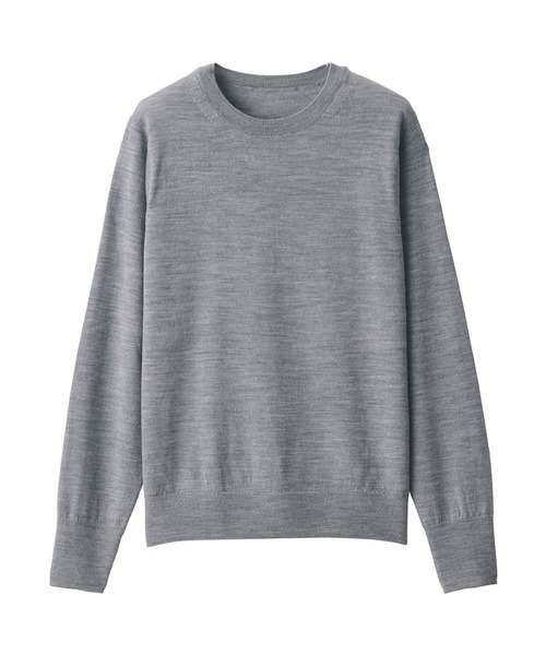 無印良品（ムジルシリョウヒン）の「婦人　洗えるウールハイゲージクルーネックセーター（ニット/セーター・レディース・グレー/ブルー/キャメル/バーガンディー/ライトグリーン・M/L/XL/S）」の22枚目の写真