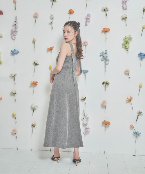 ANDGEEBEE（アンジービー）の「ヘリンボーンカットソージャンスカ（ワンピース・レディース・ブラック×ホワイト/ブラック・FREE）」の5枚目の写真