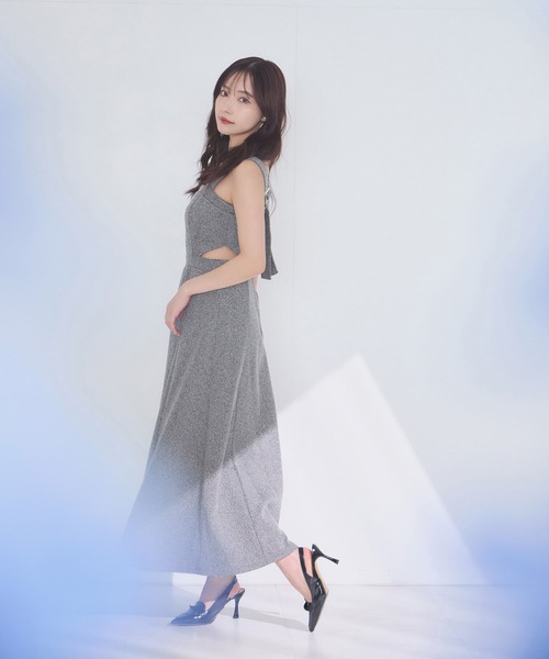 ANDGEEBEE（アンジービー）の「ヘリンボーンカットソージャンスカ（ワンピース・レディース・ブラック×ホワイト/ブラック・FREE）」の8枚目の写真